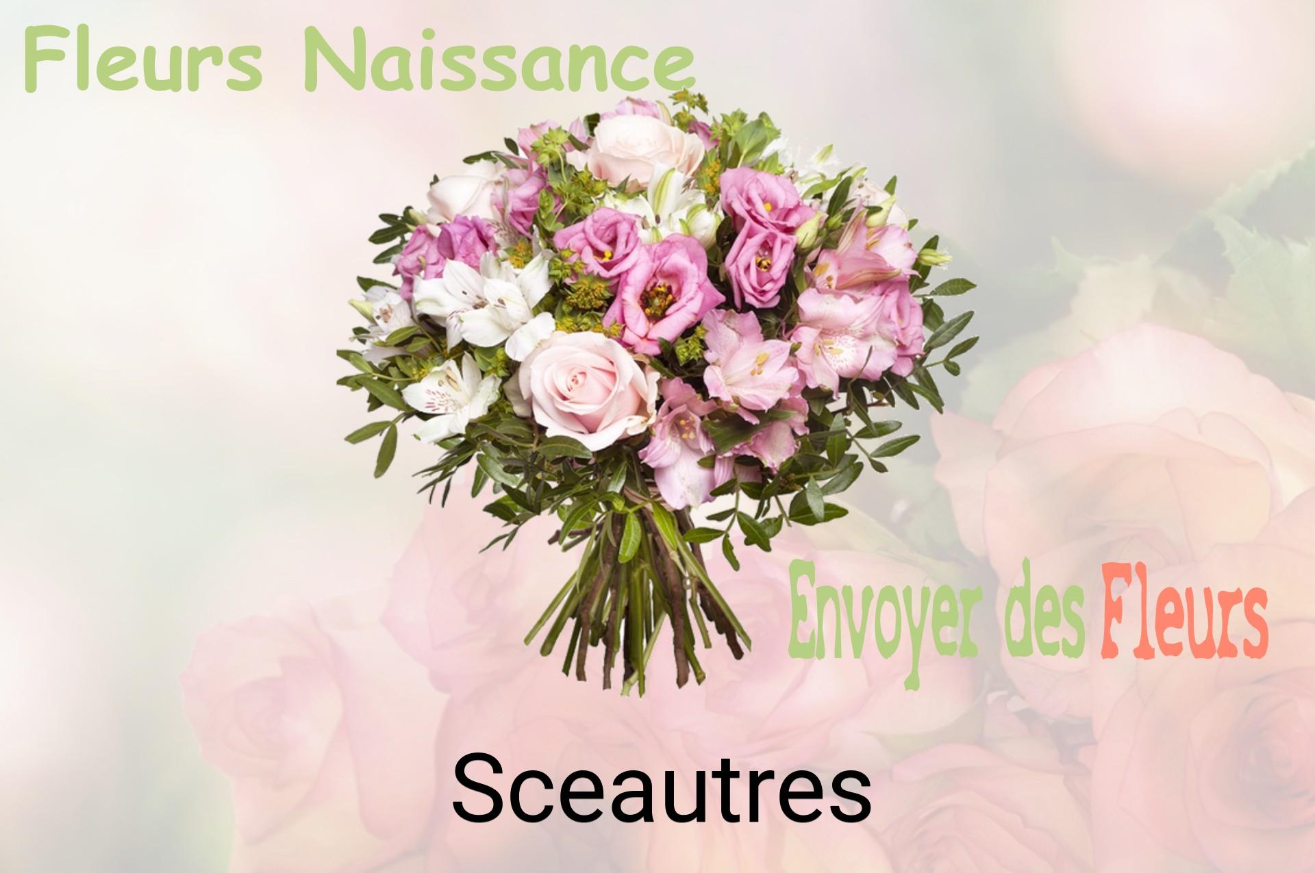 Bouquet de fleurs de naissance livré à Sceautres
